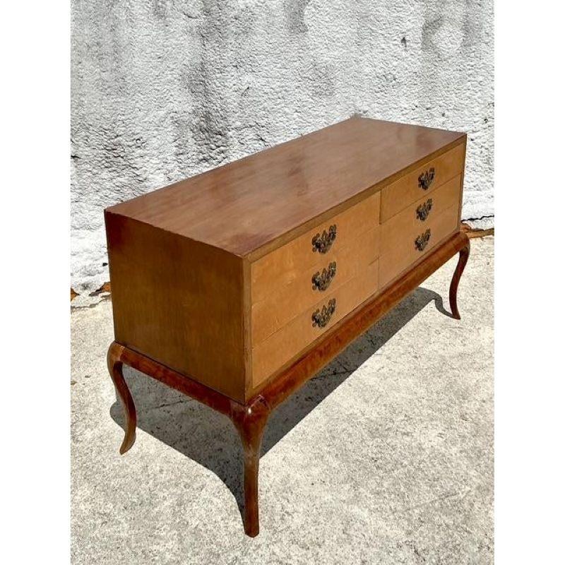 Italiano Vintage Italian Low Chest of Drawers in vendita