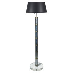 Vintage Italian Lucite / Brass 1960s/70s Floor Lamp