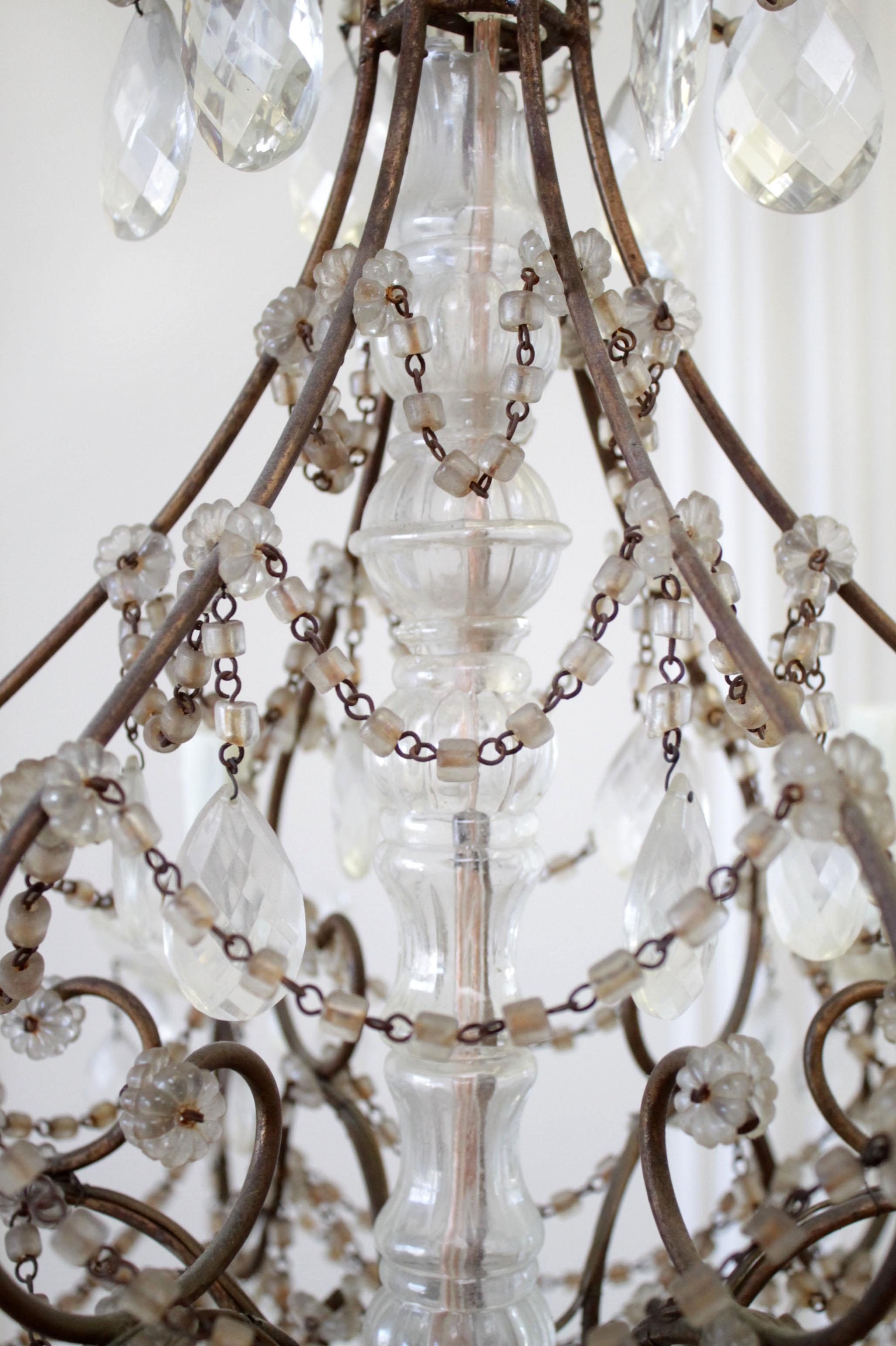 antique beaded chandelier