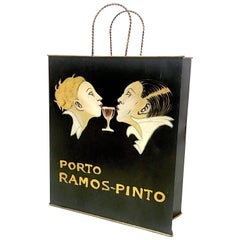 Vintage Italian Magazine Holder or Waste Basket in the Form of a Shopping Bag