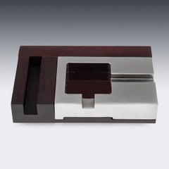 Vintage Italian Mahogany Ashtray by Alfred Dunhill, 1970