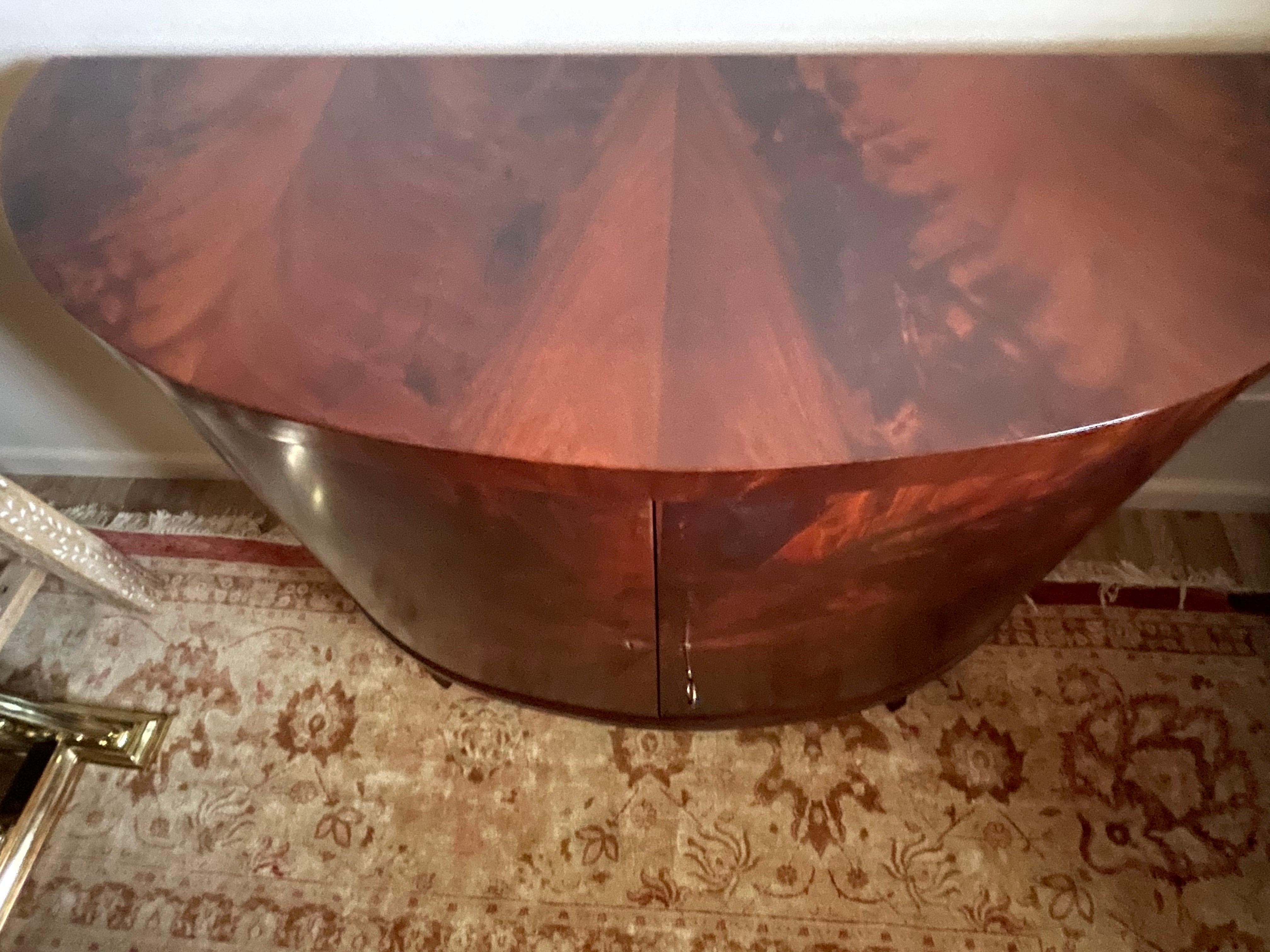 Armadio Demi Lune in mogano italiano d'epoca in vendita 6