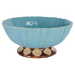 Vintage Italian Majolica Bowl with Seashell Motif