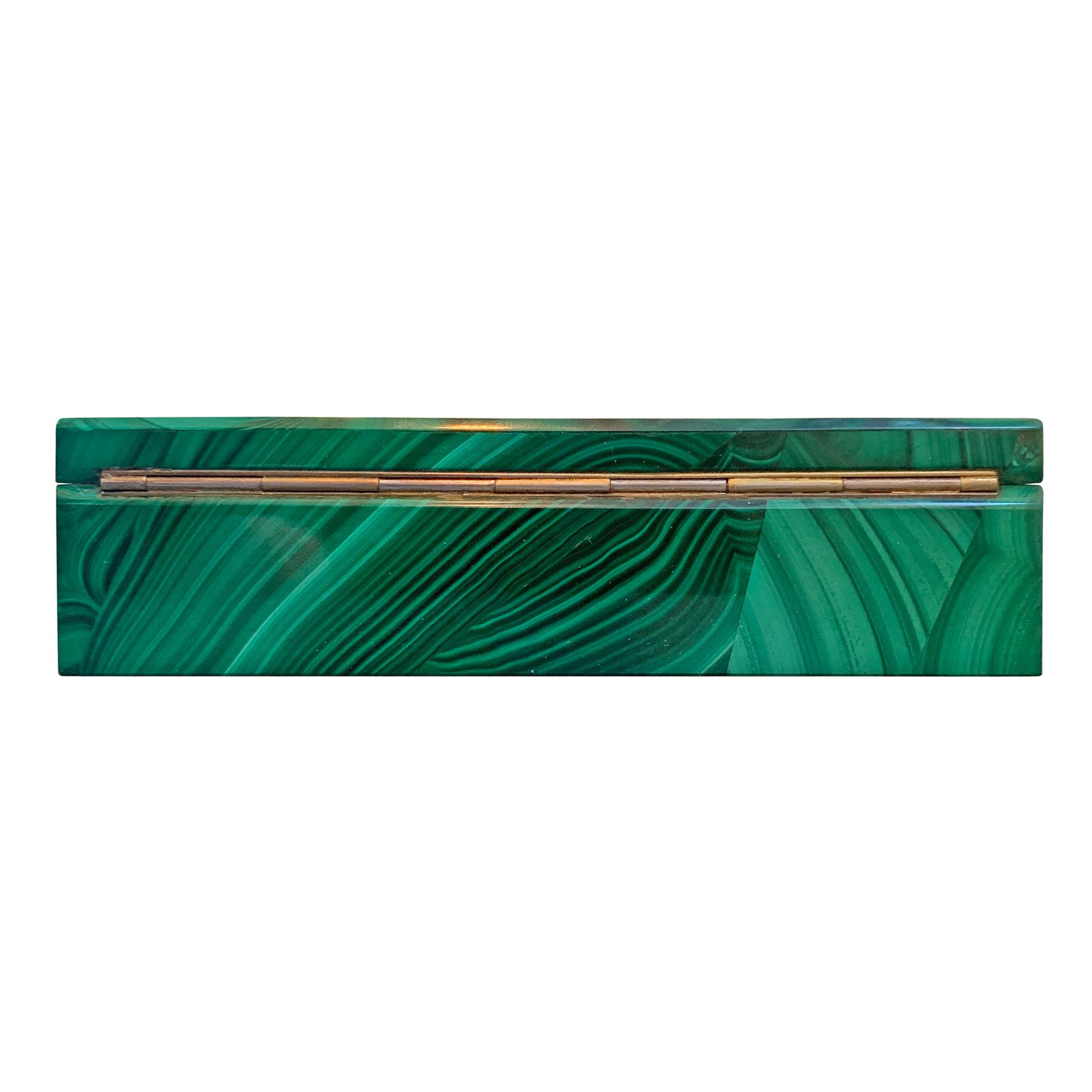 Vintage Italian Malachite Box 1