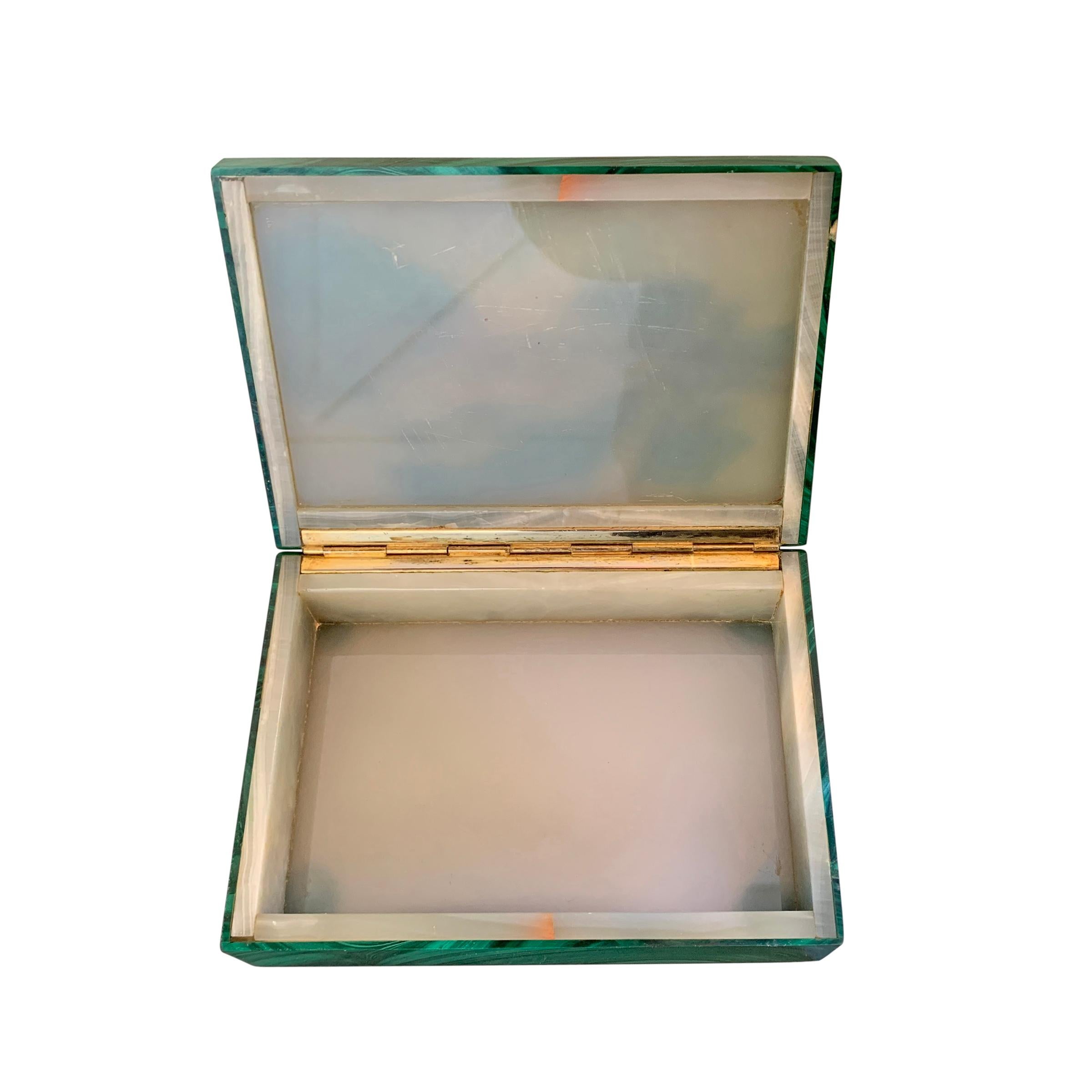 Vintage Italian Malachite Box 3