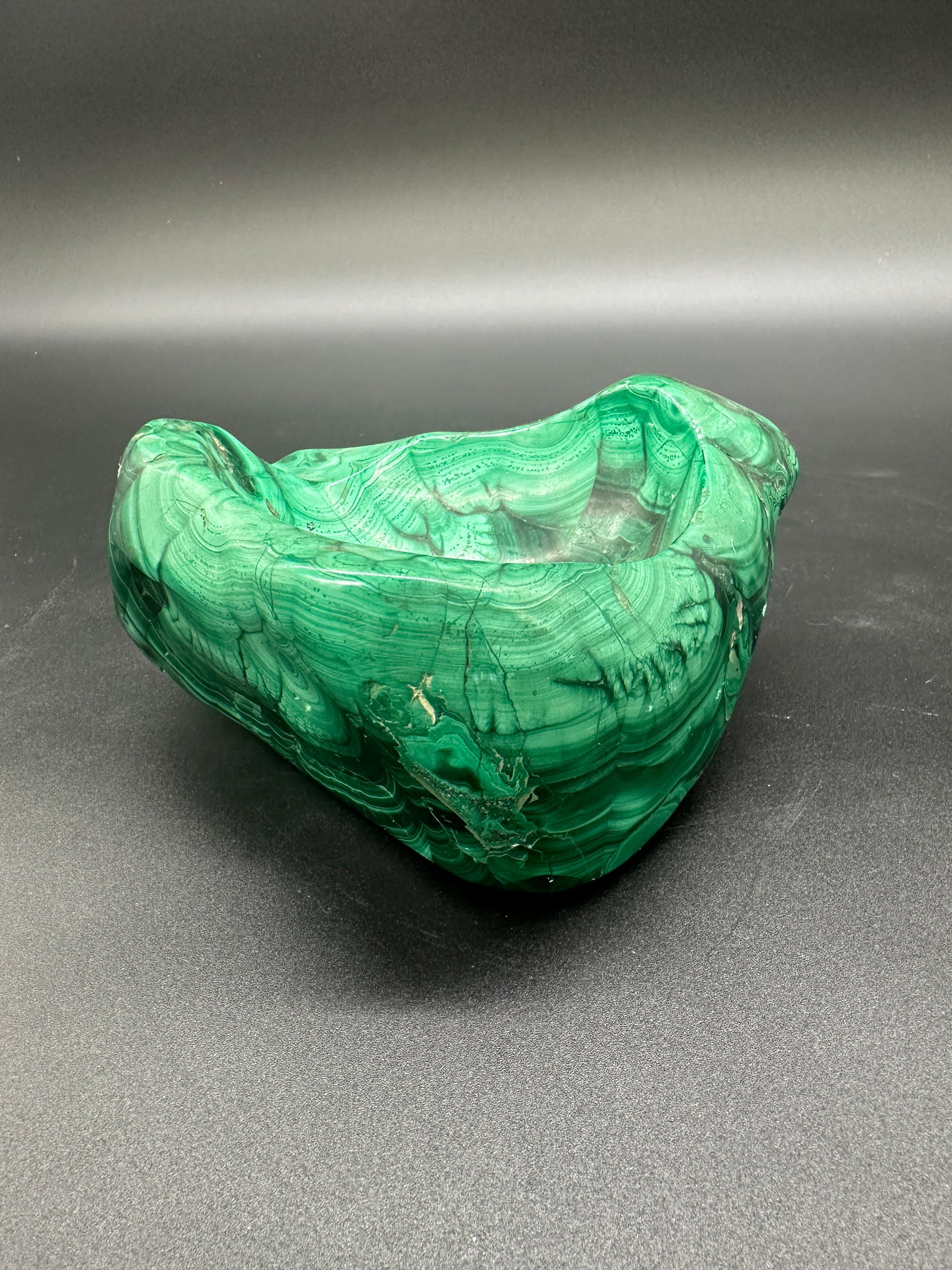 Malachite Posacenere italiano d'epoca in malachite 1980s in vendita