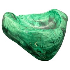 Posacenere italiano d'epoca in malachite 1980s