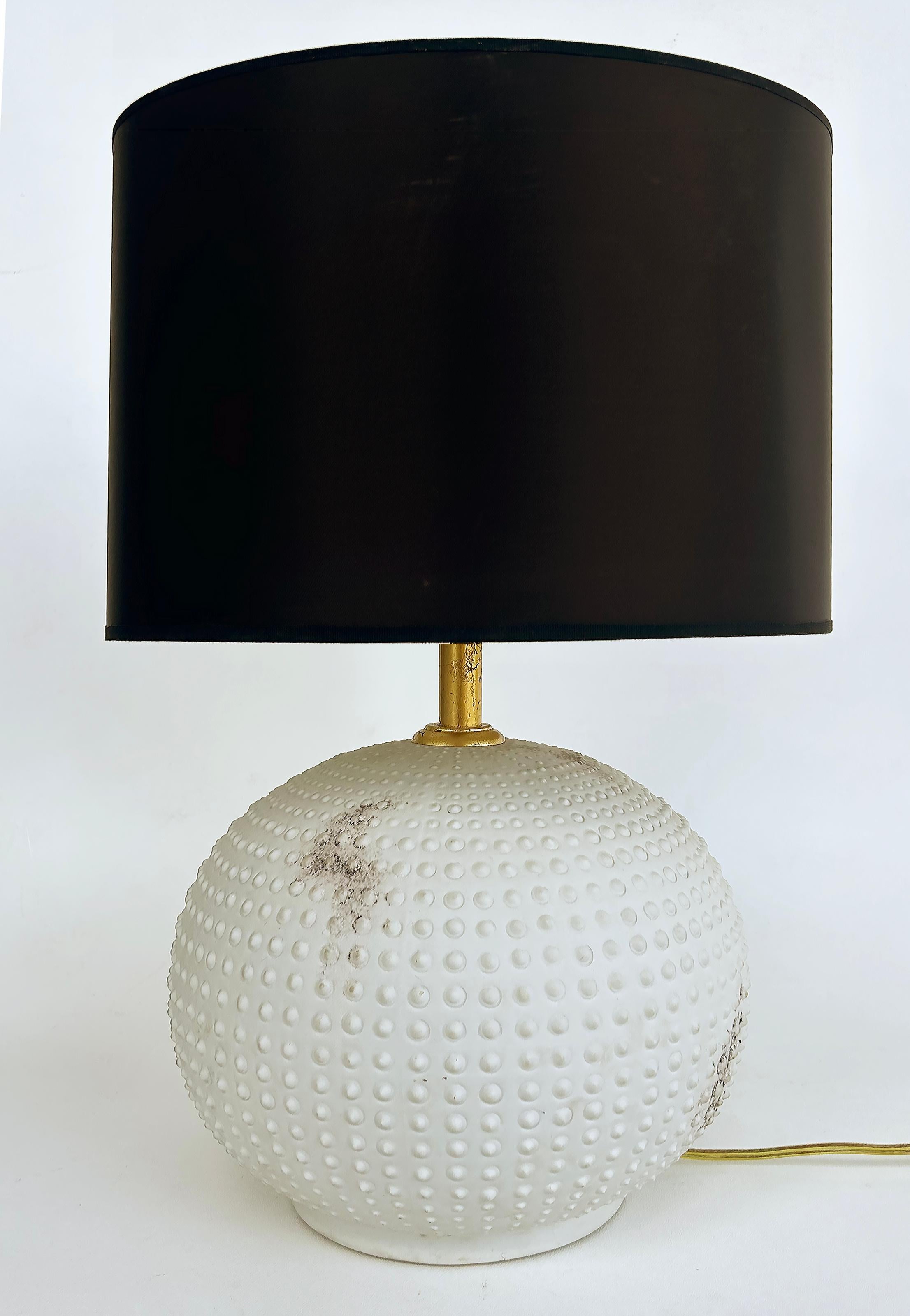 Vintage Italian Mangani Firenze Porcelain Table Lamp, Shade not Included In Good Condition For Sale In Miami, FL