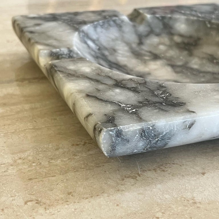 Portacenere Premium In Acciaio Inox E Pelle Sintetica - Con Coperchio Antivento, Colore Grigio
