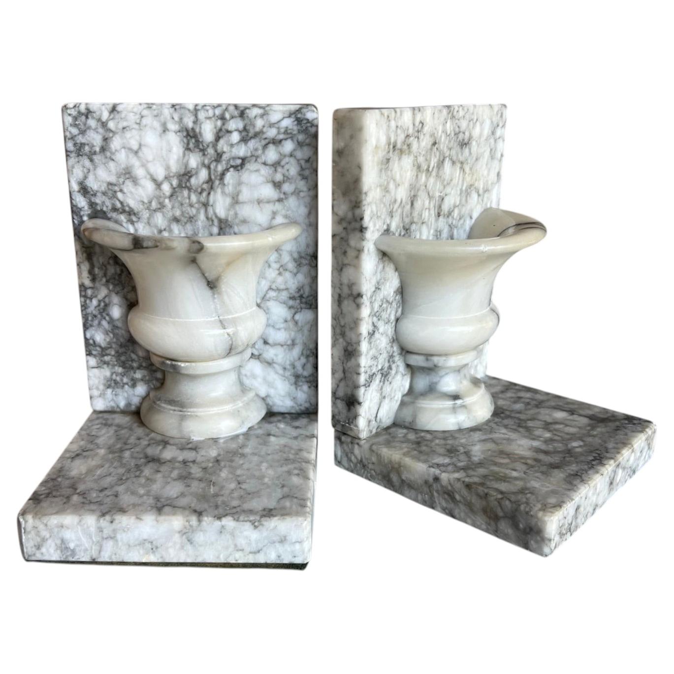 Vintage Italian Marble Bookends, Mid- Century