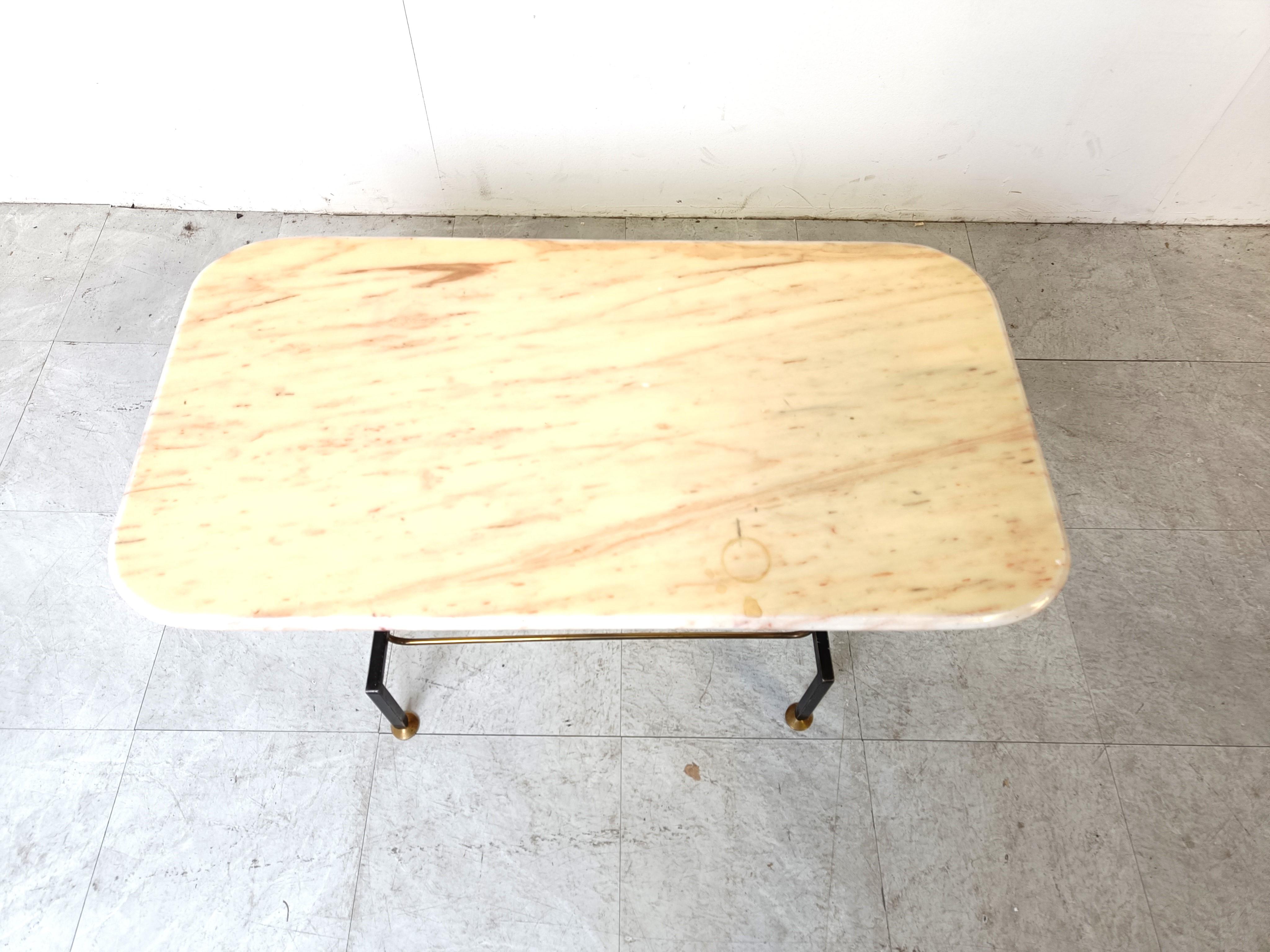 Italian Vintage italian marble coffee table, 1950s For Sale