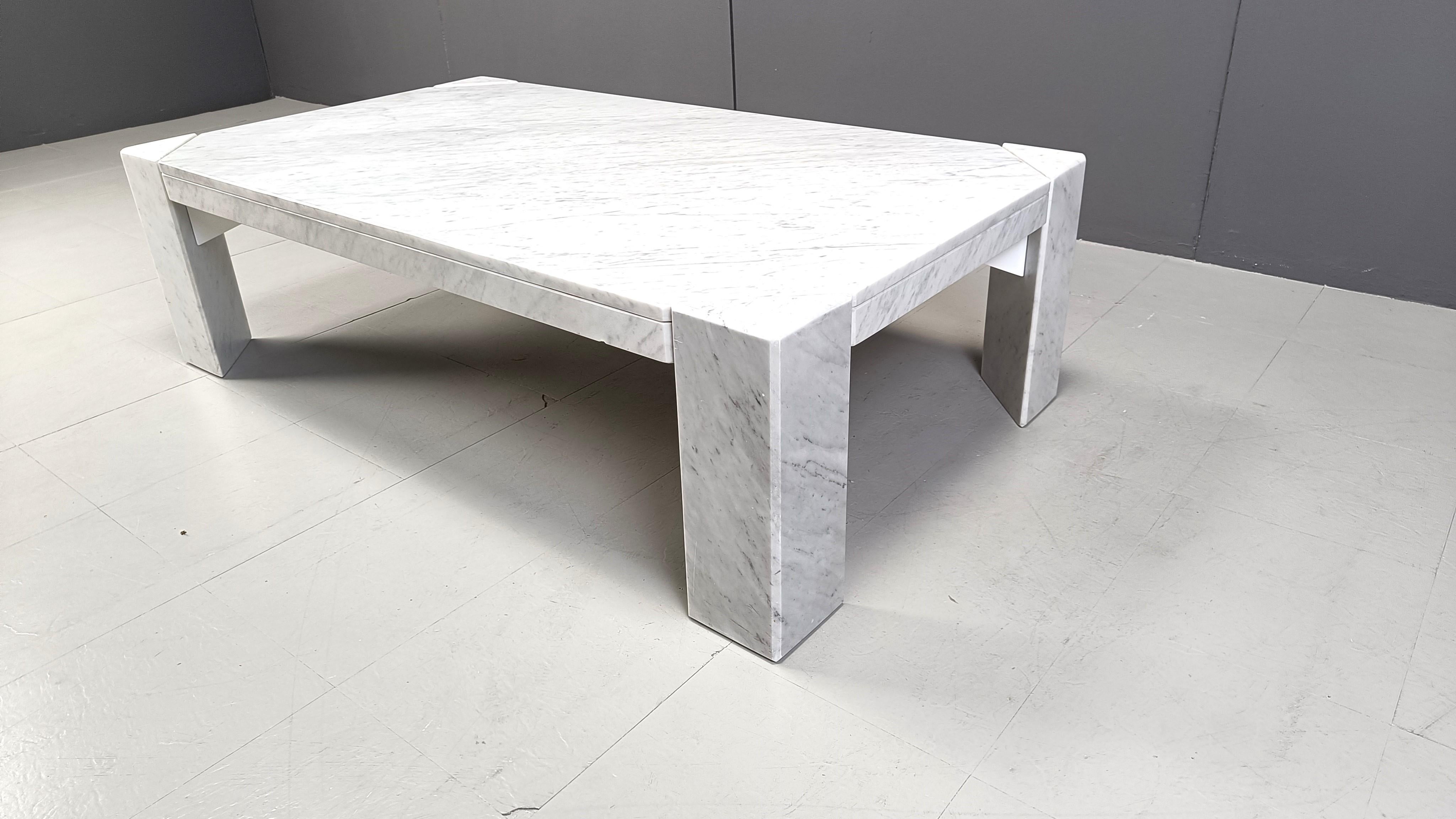 Table basse italienne vintage en marbre, années 1970 en vente 1