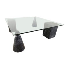 Vintage italian marble coffee table, 1970s
