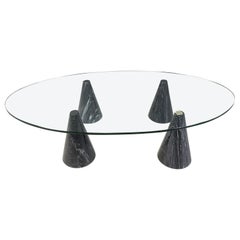 Vintage italian marble coffee table, 1970s