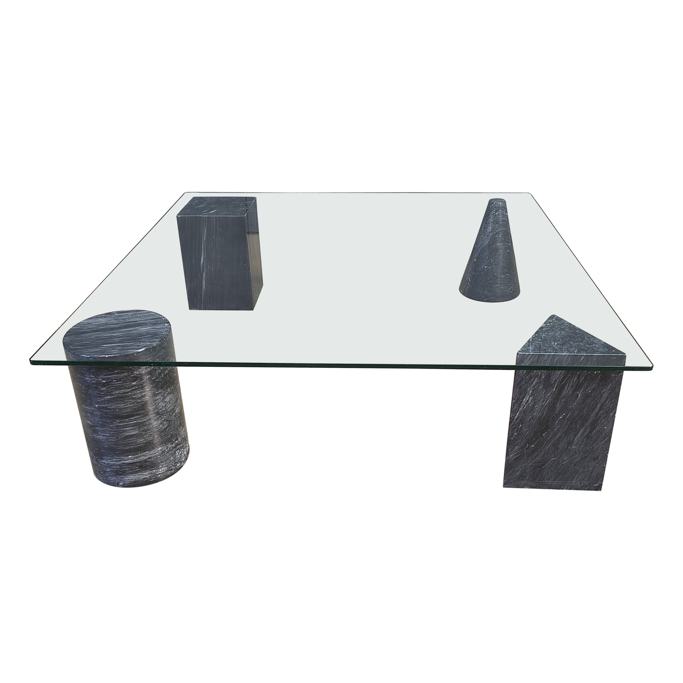 Italienischer Vintage-Couchtisch aus Marmor, 1970er-Jahre
