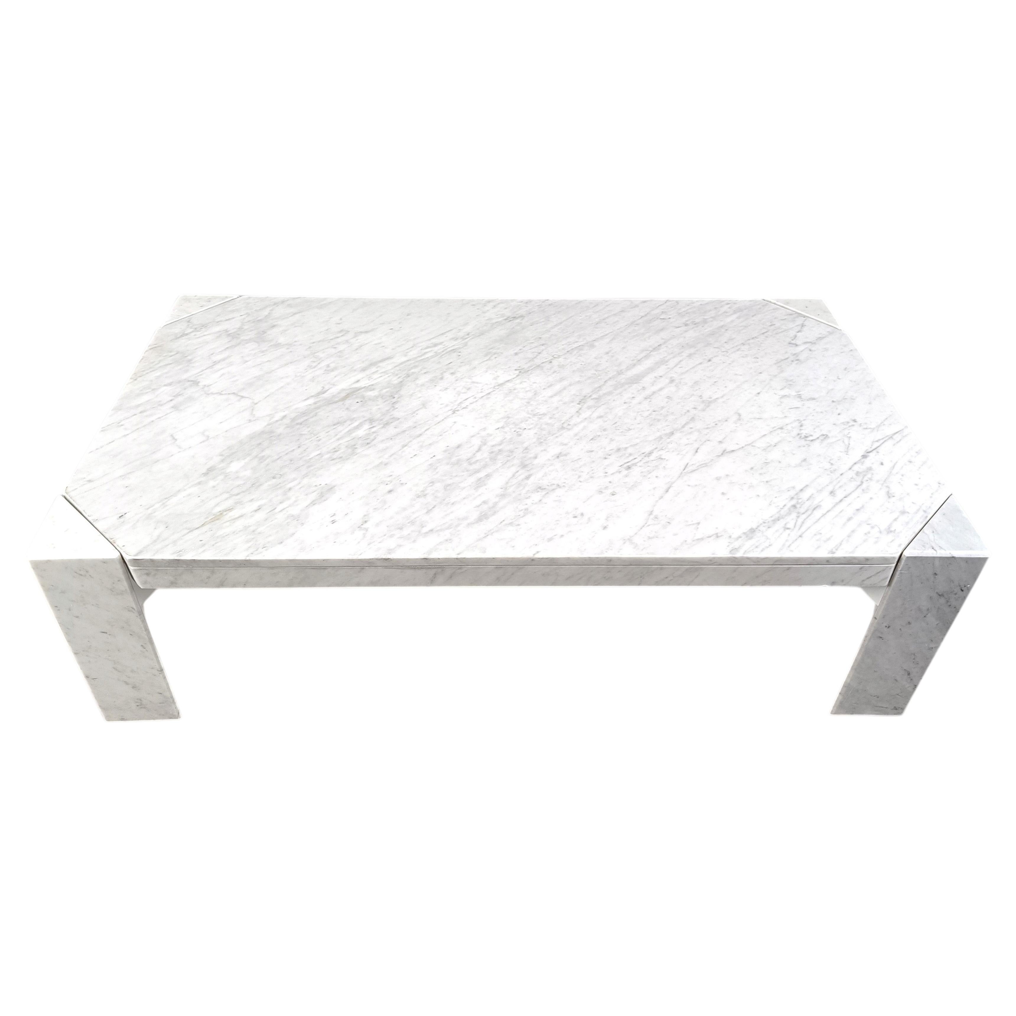 Vintage italian marble coffee table, 1970s For Sale