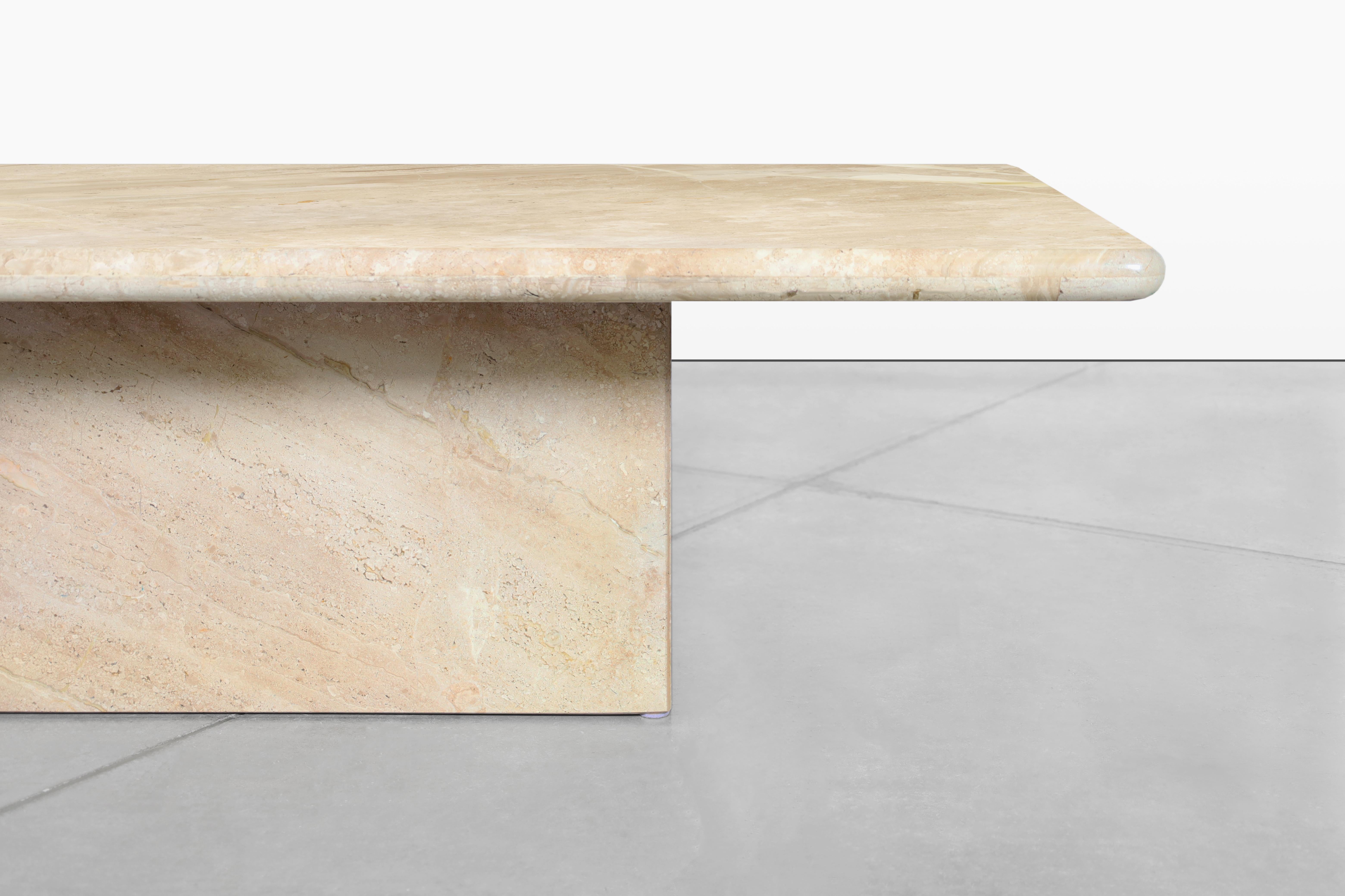 Table basse italienne vintage en marbre Bon état - En vente à North Hollywood, CA