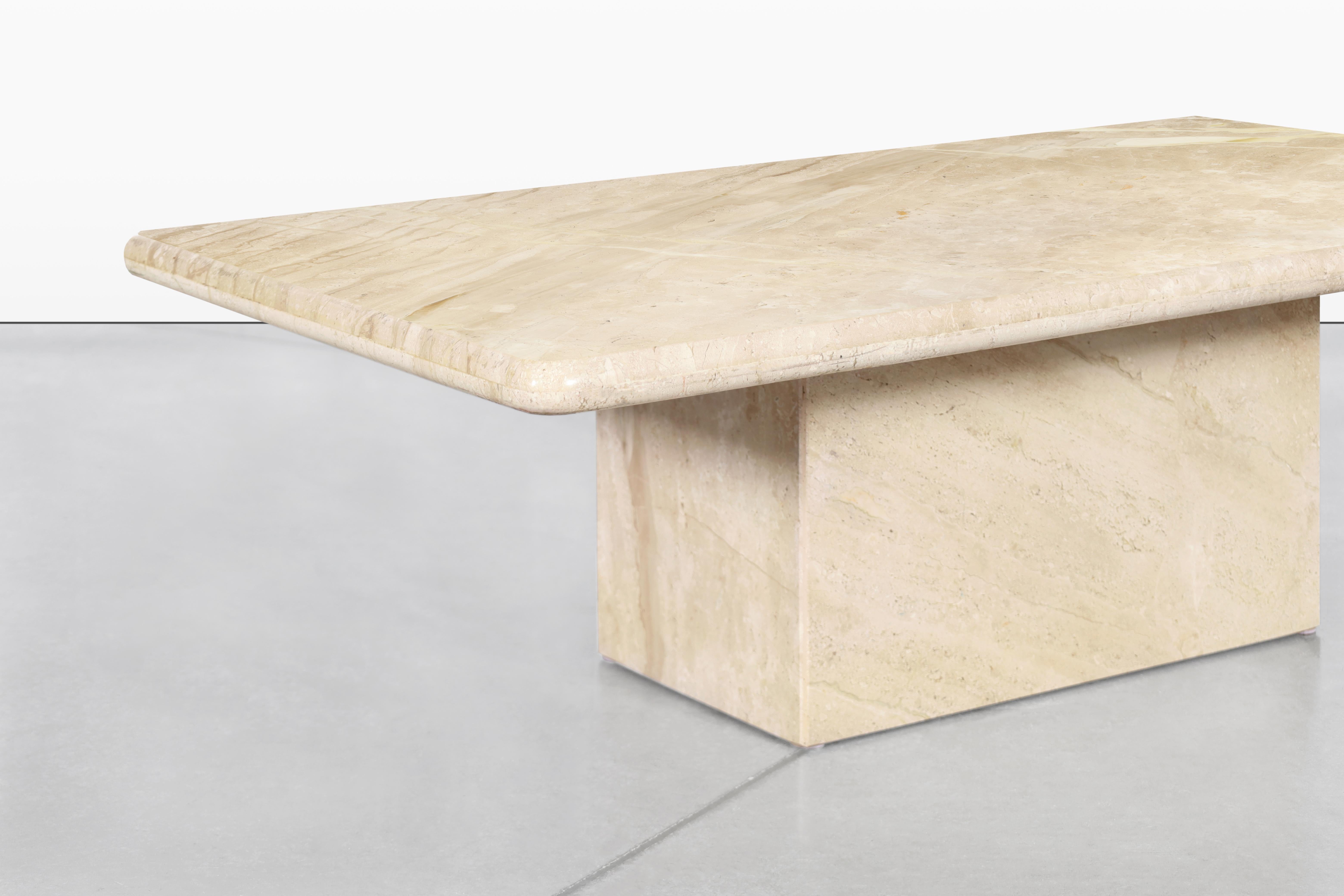Marbre Table basse italienne vintage en marbre en vente