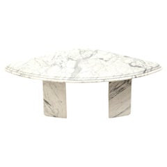 Table basse italienne vintage en marbre des années 1970