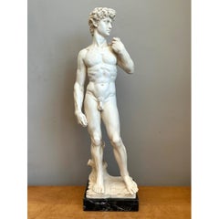 Vintage Italian Marble David Sculpture