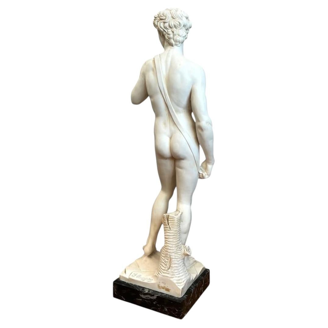 Vintage Italian Marble David Sculpture