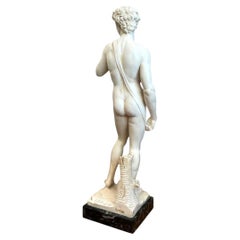 Vintage Italian Marble David Sculpture