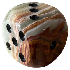 Vintage Italian marble die / dice paperweight, 1960s