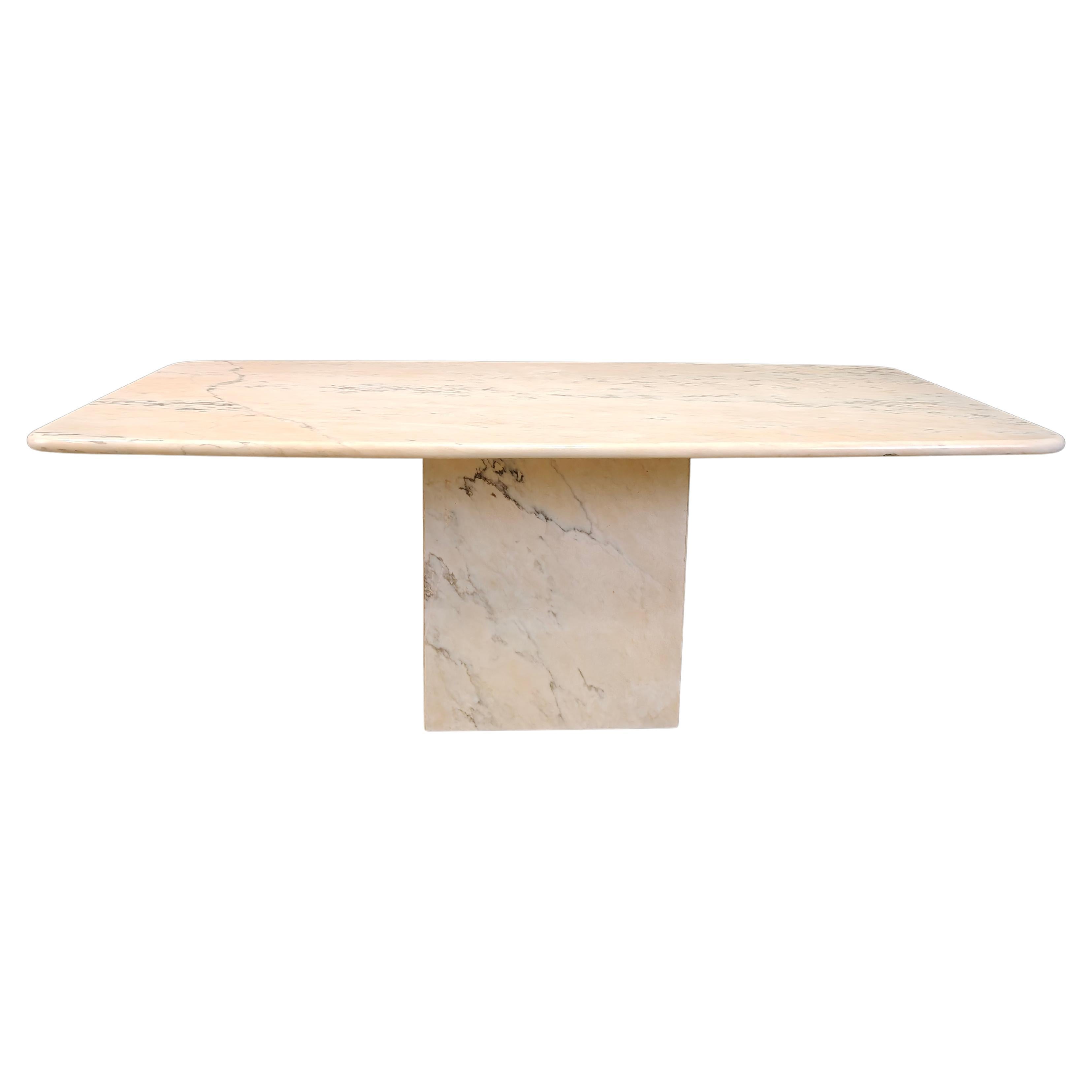 Table de salle à manger vintage en marbre italien, 1970