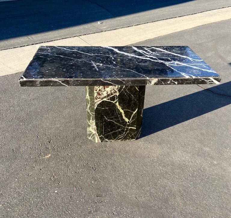 Vintage Italian marble dining table, late 1960s at 1stDibs