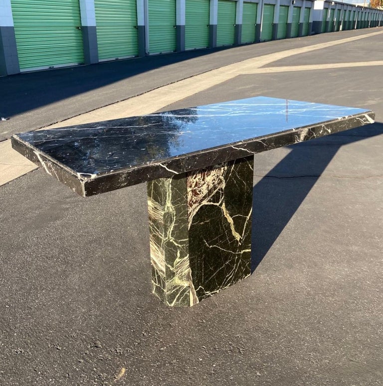 Vintage Italian marble dining table, late 1960s at 1stDibs