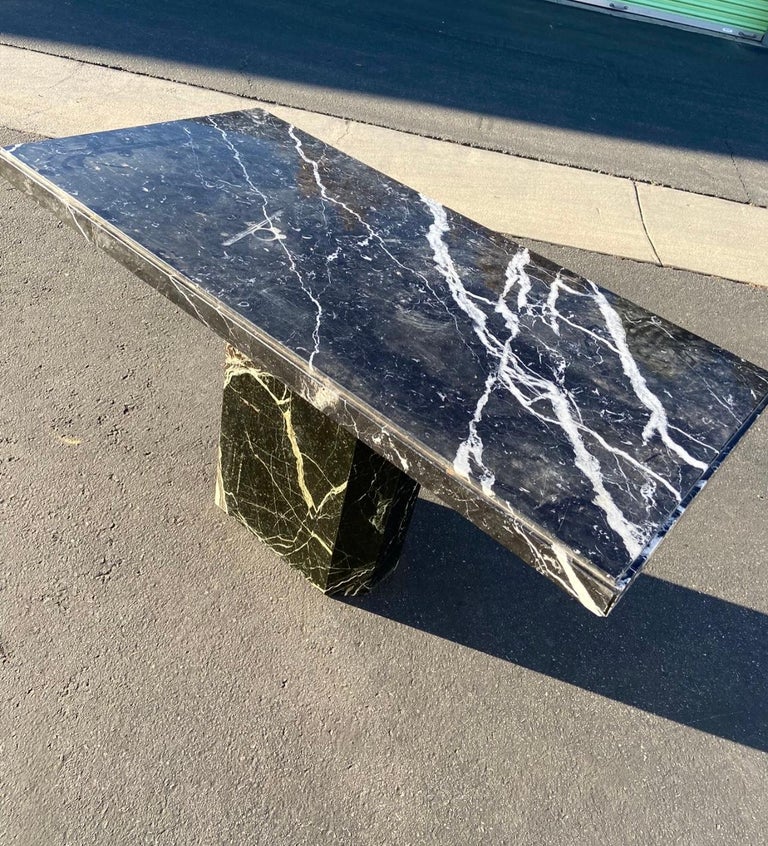 Vintage Italian marble dining table, late 1960s at 1stDibs