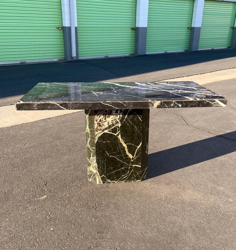 Vintage Italian marble dining table, late 1960s at 1stDibs