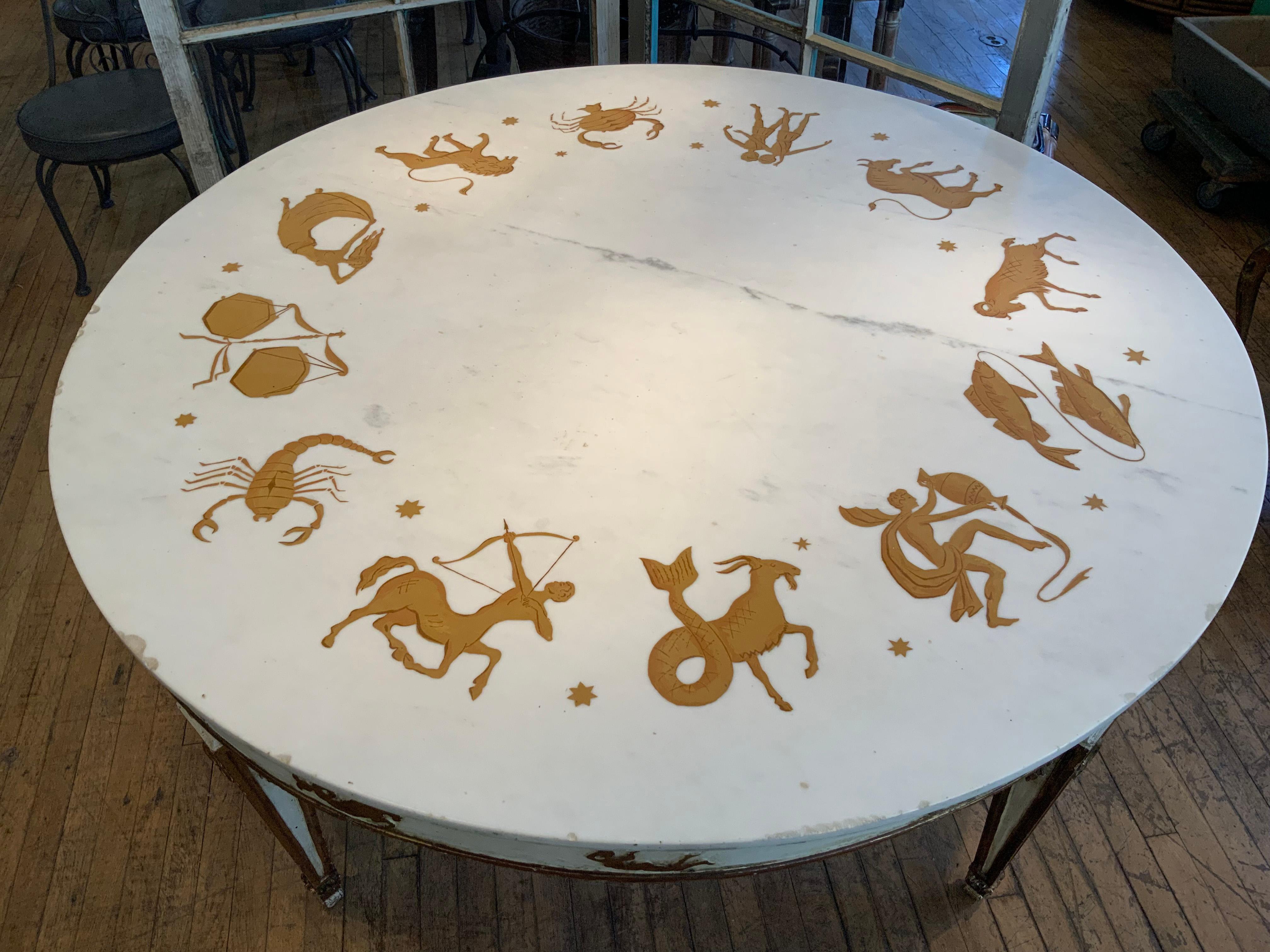 inlaid marble table