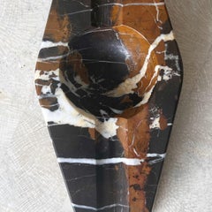 Vintage Italian marble double divot cigar ashtray, circa 1960