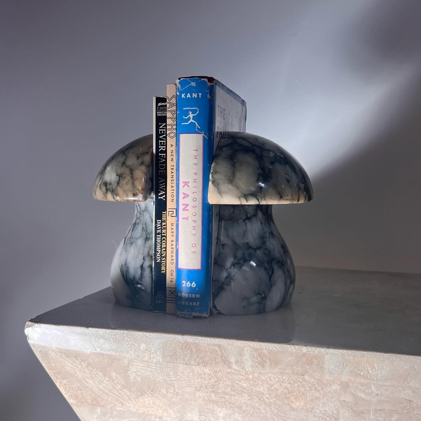 20th Century Vintage Italian marble mushroom bookends by Noymer, circa 1960