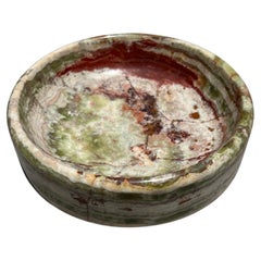 Large Vintage Italian marble onyx fruit bowl / catchall, 1960s