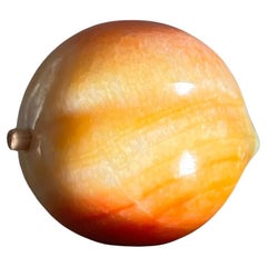 Vintage Italian marble peach objet d’art, 1960s