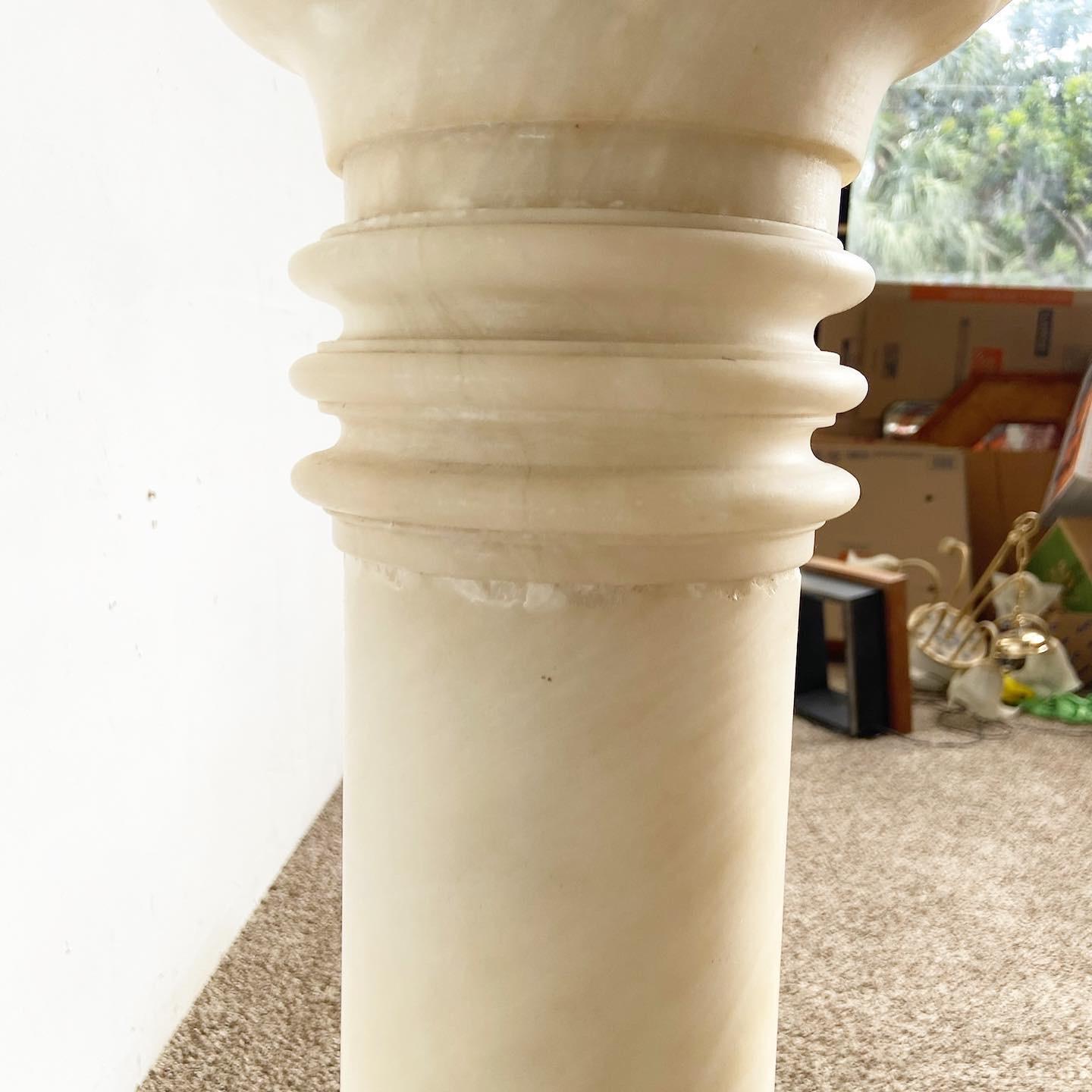Vintage Italian Marble Pedestal For Sale at 1stDibs