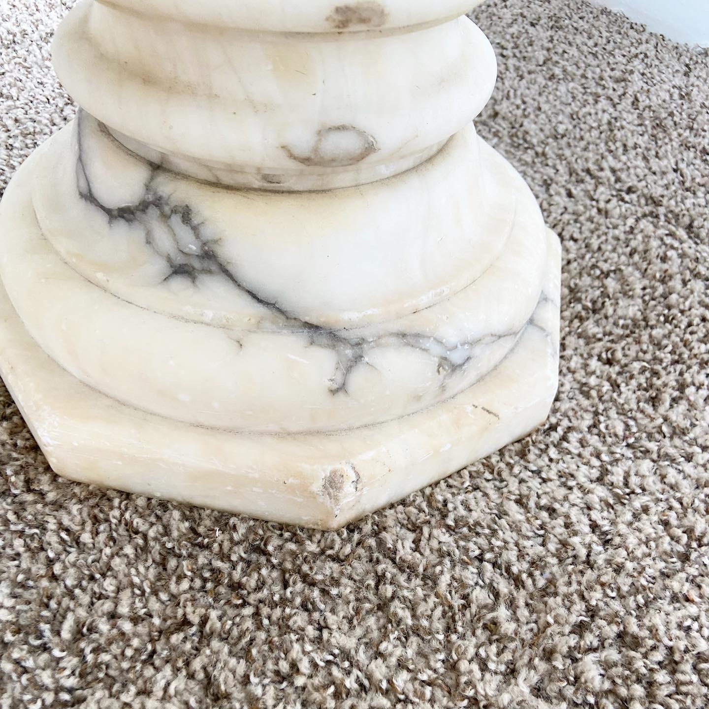 Vintage Italian Marble Pedestal For Sale at 1stDibs