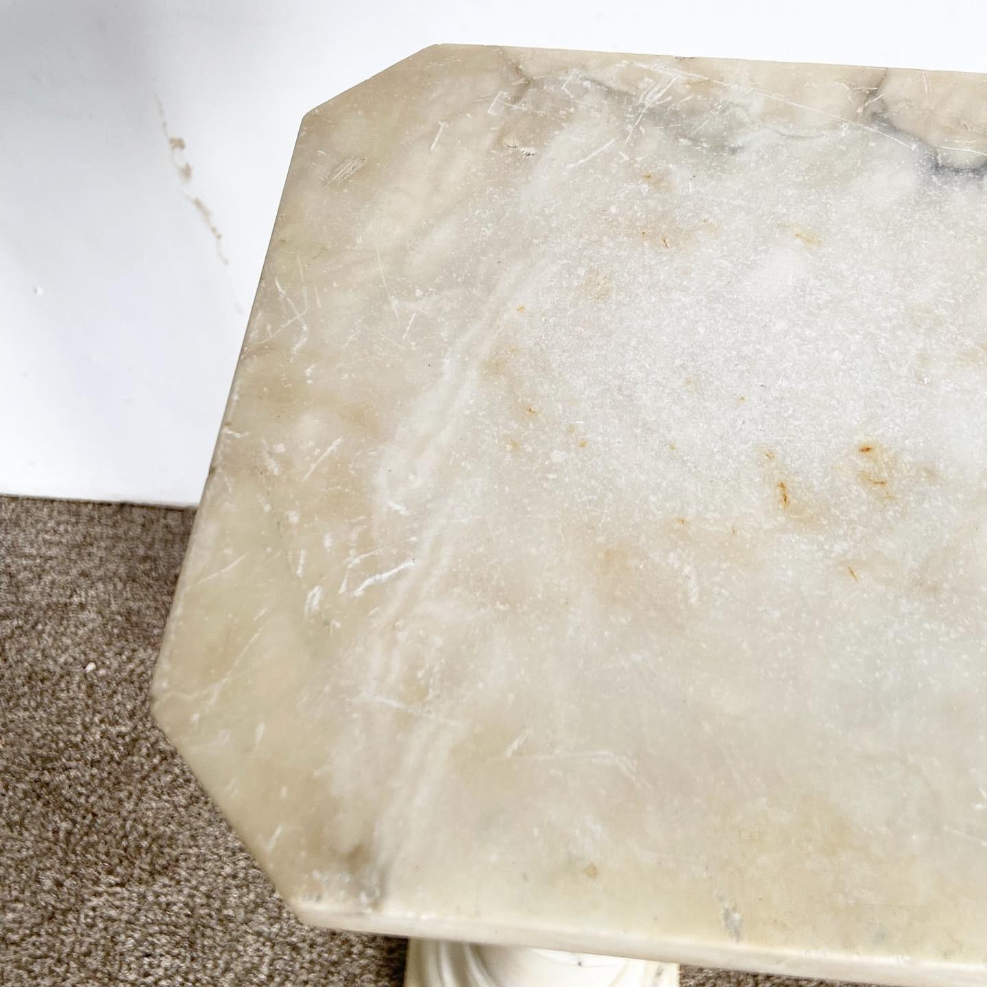 Vintage Italian Marble Pedestal For Sale at 1stDibs