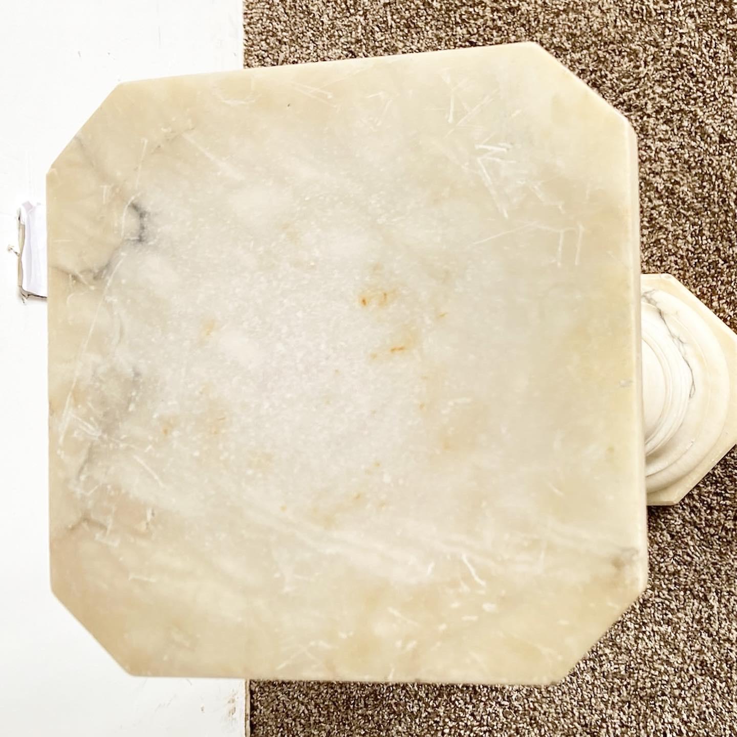 Vintage Italian Marble Pedestal For Sale at 1stDibs