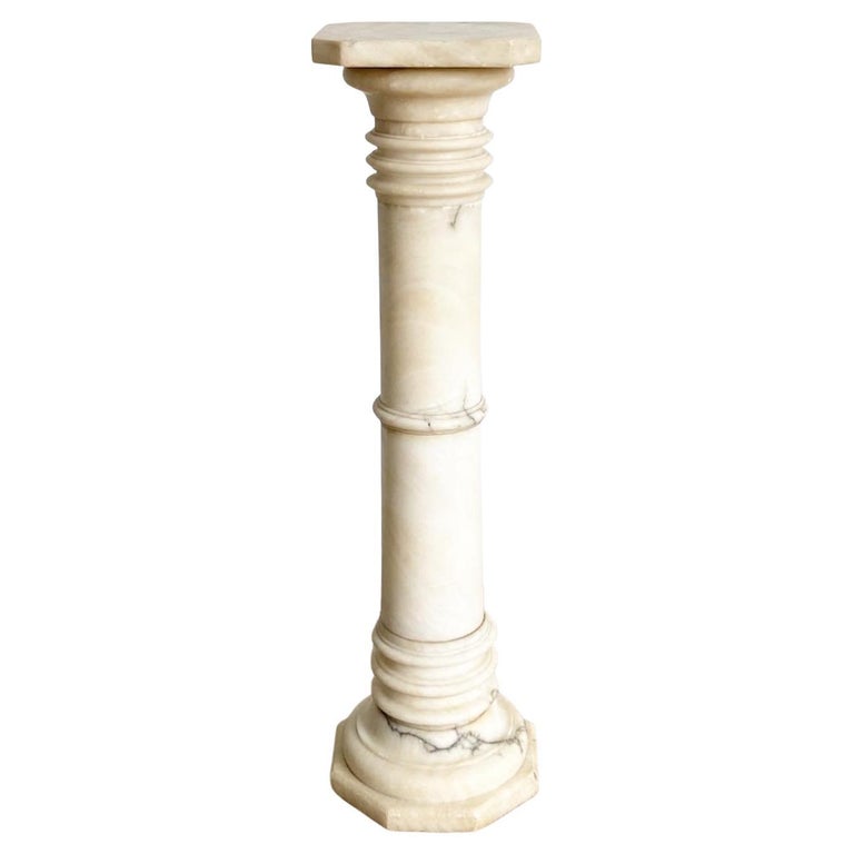 Vintage Italian Marble Pedestal For Sale at 1stDibs