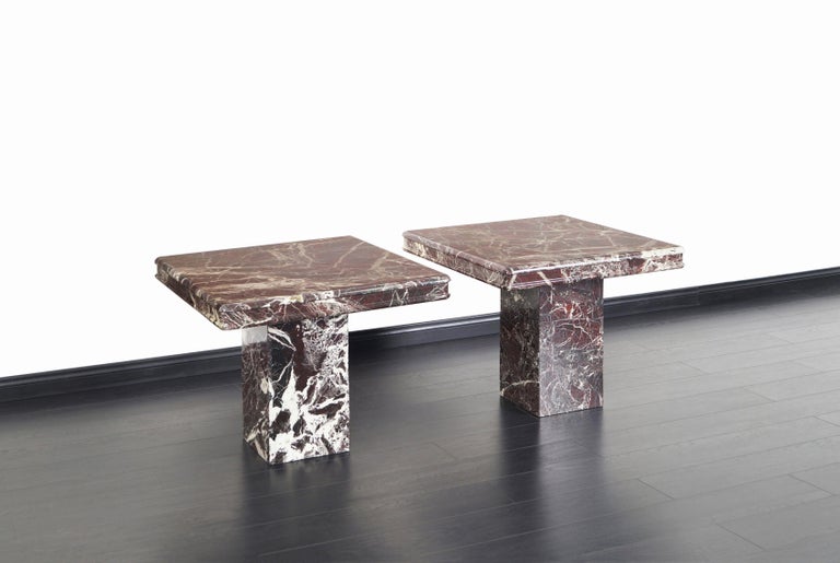 Vintage Italian Marble Side Tables at 1stDibs