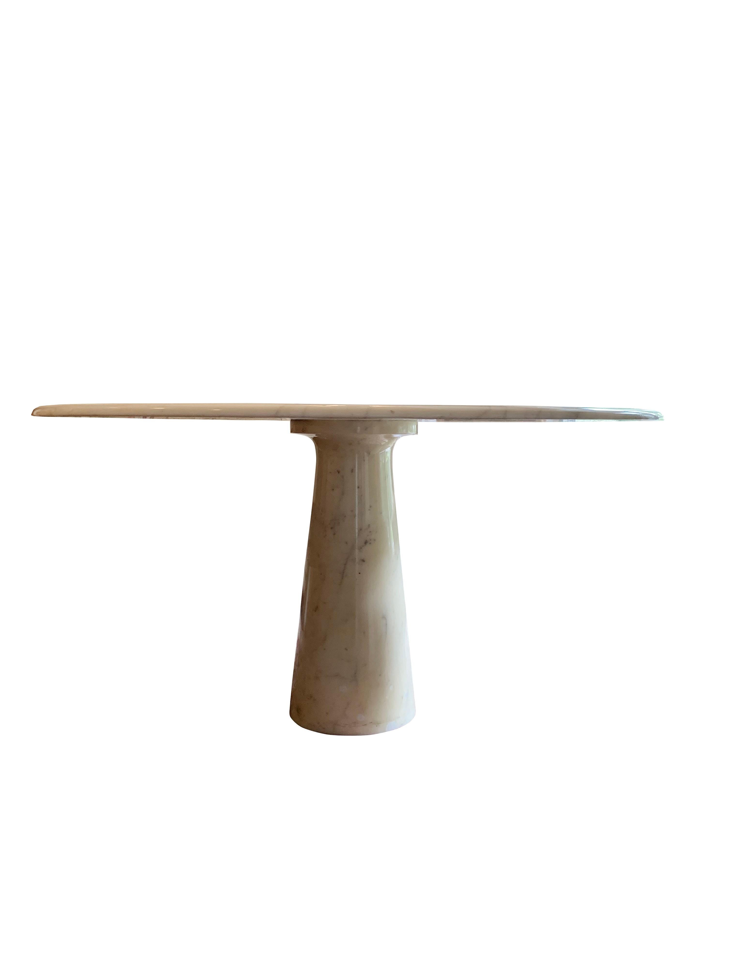 Mid-Century Modern A Large Vintage Italian Marble Dining Table in manner of Angelo Mangiarotti