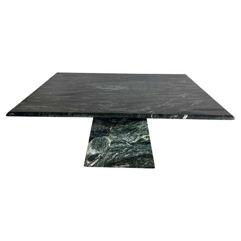 Vintage Italian Marble Table with Conical Pedestal Base, circa 1970 For