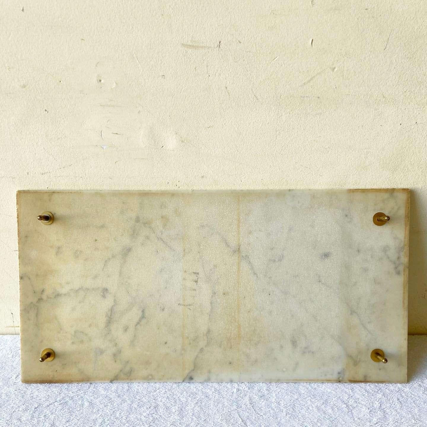Vintage Italian Marmor Vanity Tablett im Zustand „Gut“ im Angebot in Delray Beach, FL