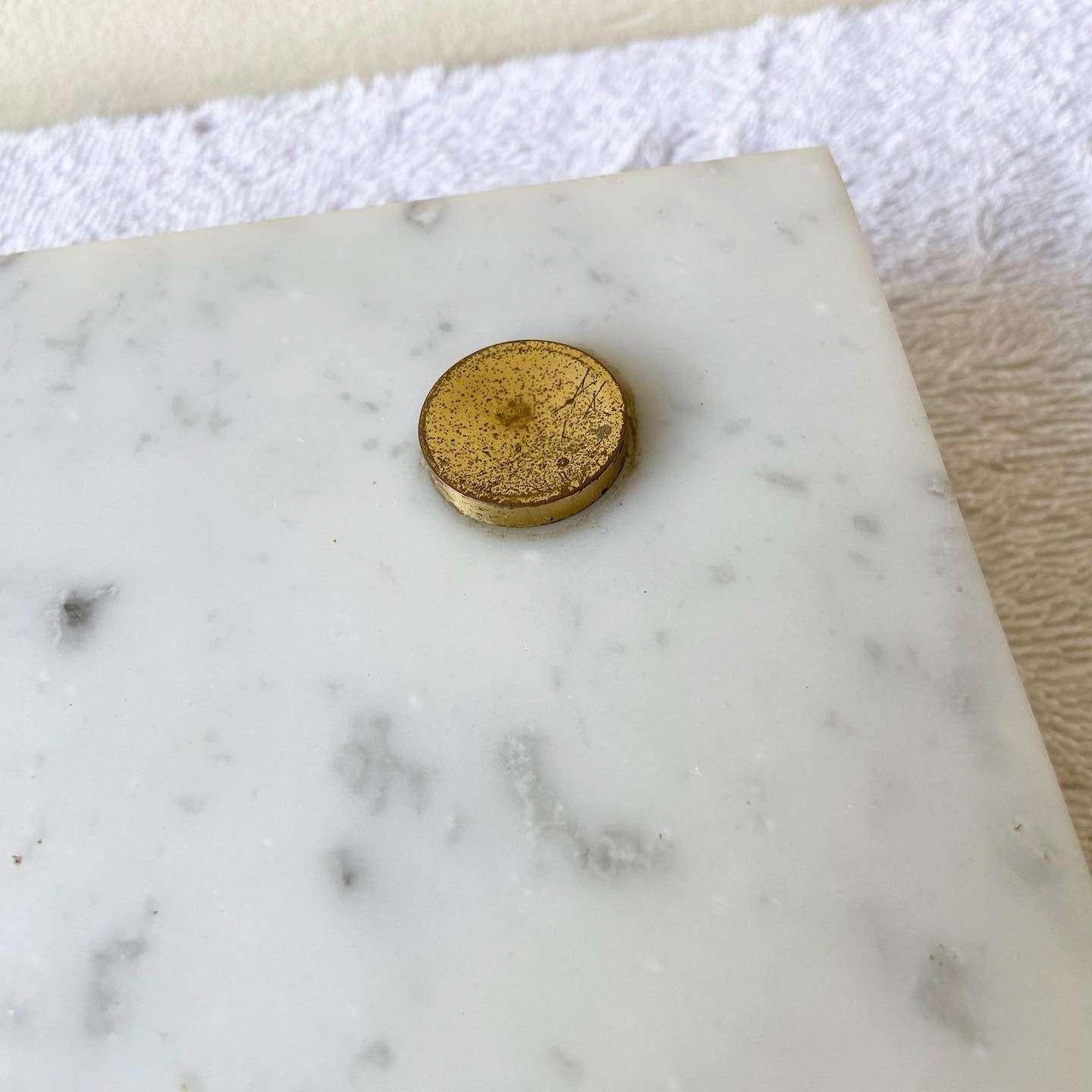 Vintage Italian Marmor Vanity Tablett im Angebot 2
