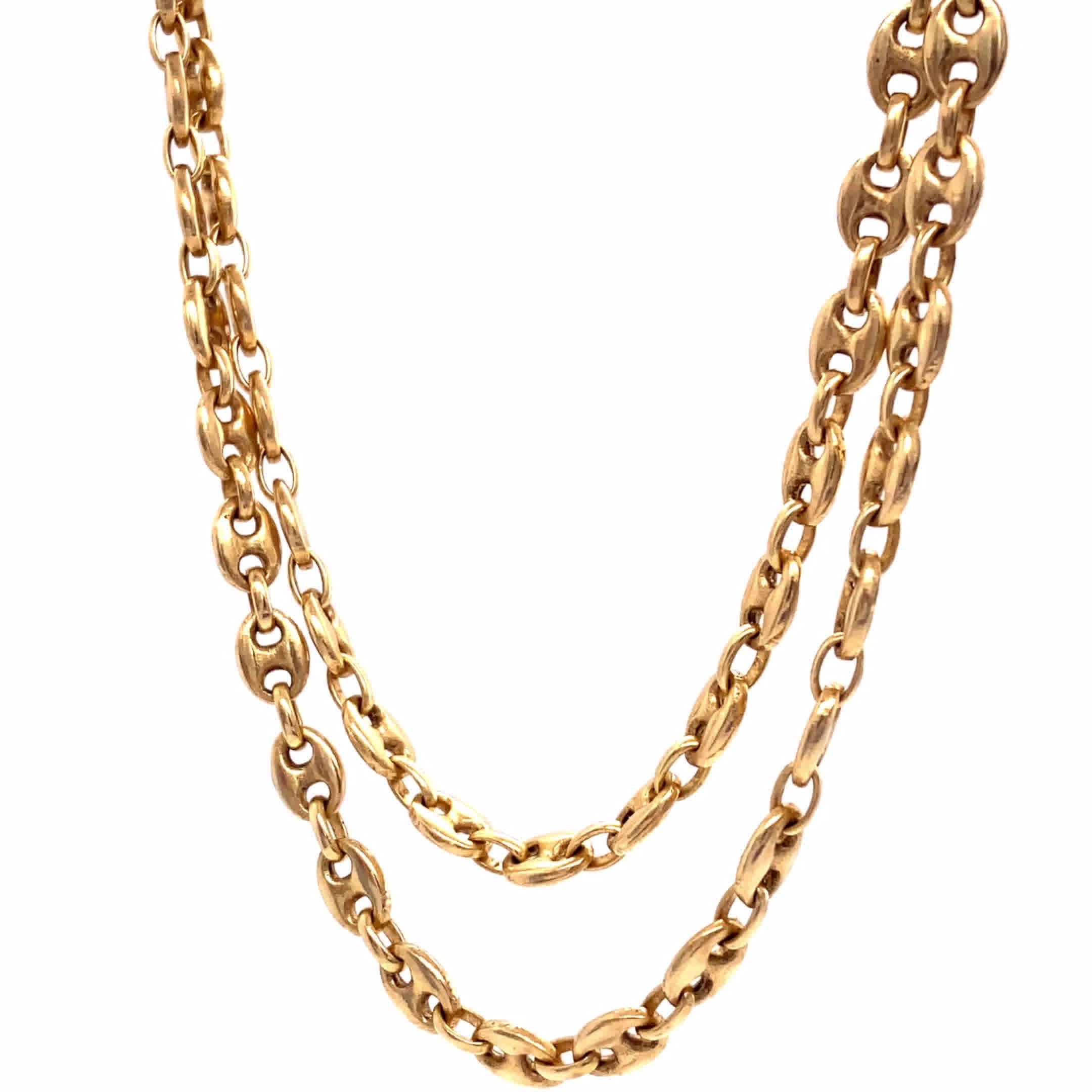 Vintage Italian Mariner's Link Chain Necklace 1