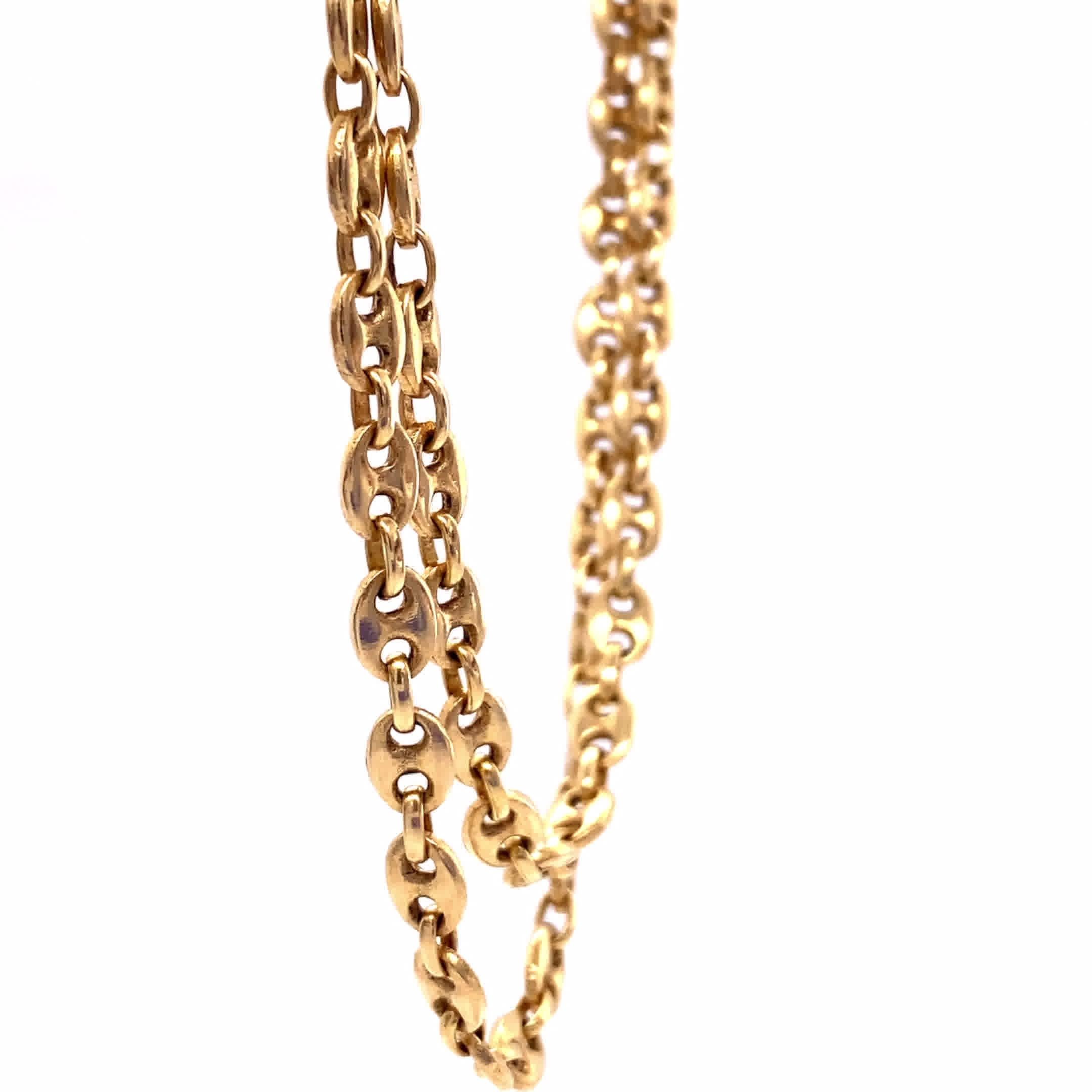 Vintage Italian Mariner's Link Chain Necklace 2