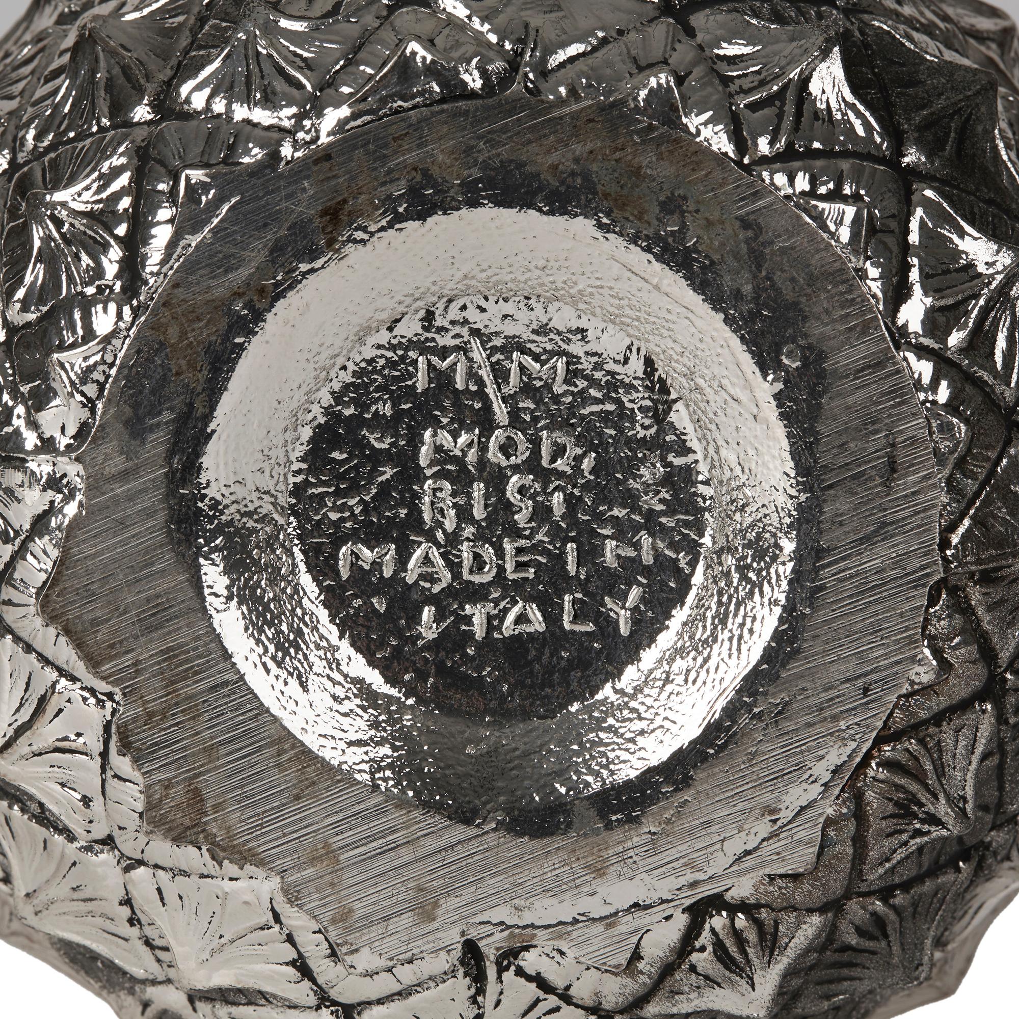 Vintage Italian Mauro Manetti Metal Clad Pineapple Ice Bucket, circa 1960 4